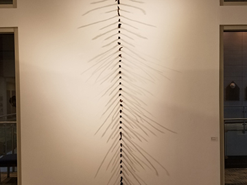 Dada, human locs and wire, 2015