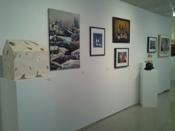 mixed media pieces in the Left Wall, Rear Gallery