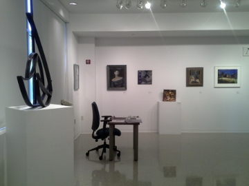 View of Gallery with Betty McGeehan in foreground