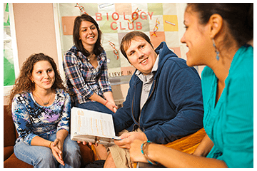 SEU students studying together on campus