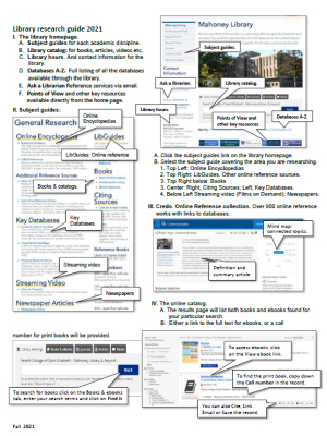 Printable research guide for General Education